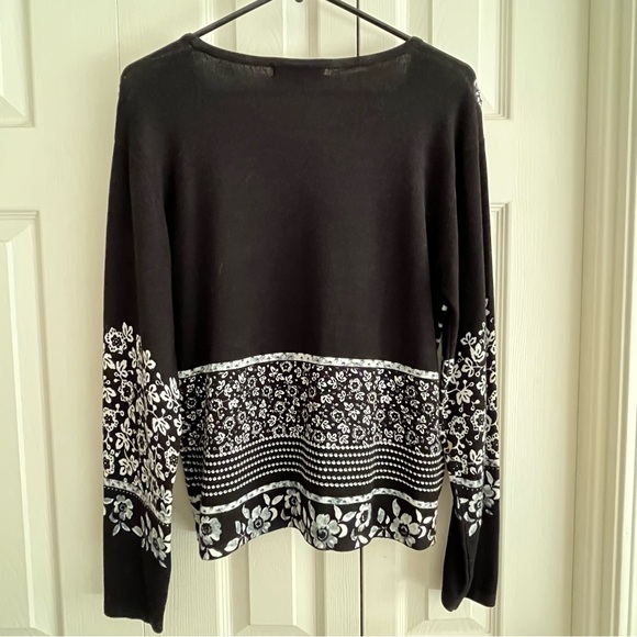 Pierri New York Black and White Embellished Sweater - Picture 2 of 6